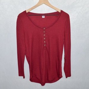 Old Navy Ribbed Henley Shirt